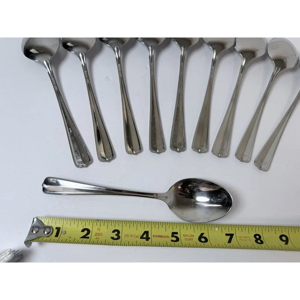 Set Of 10 Oval Soup Place Spoons Oneida USA GALA IMPULSE 6 7/8